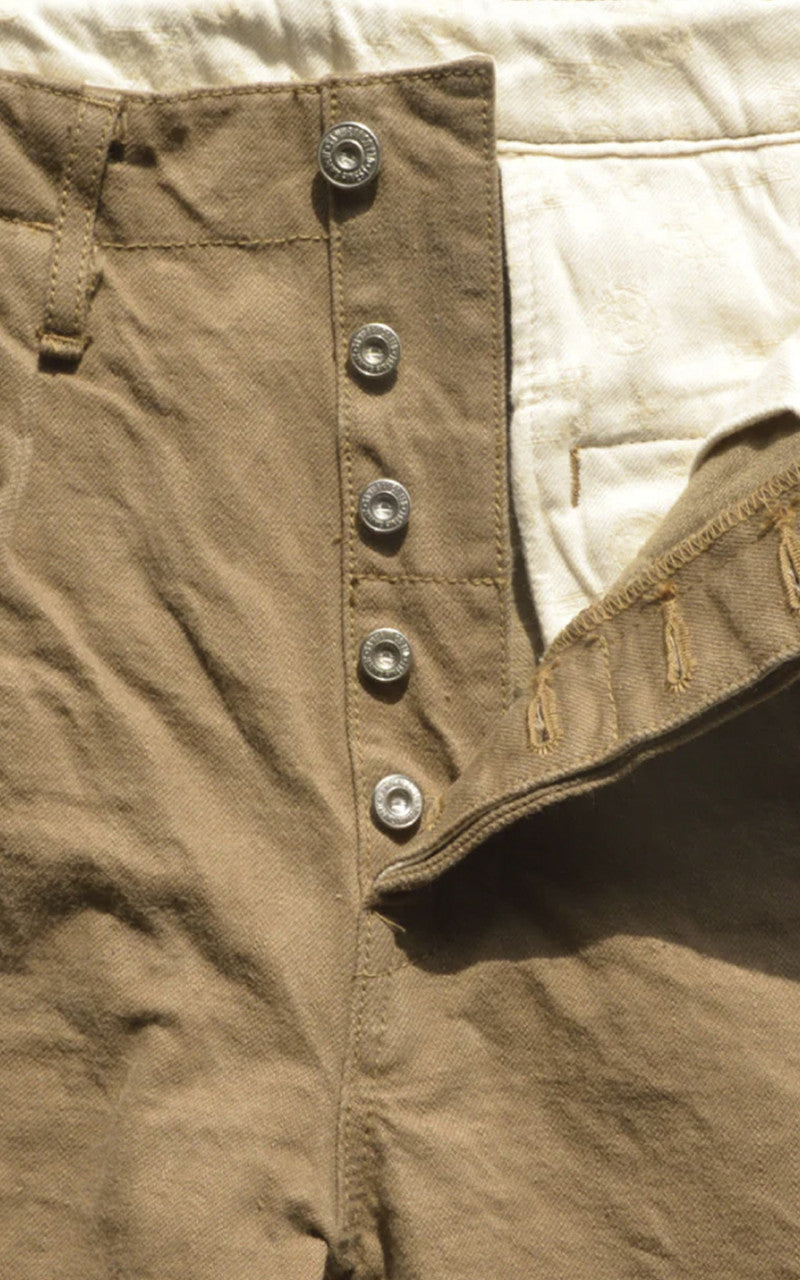 Samurai Jeans SJ48CP Wide Straight Chino Selvedge Khaki 15oz