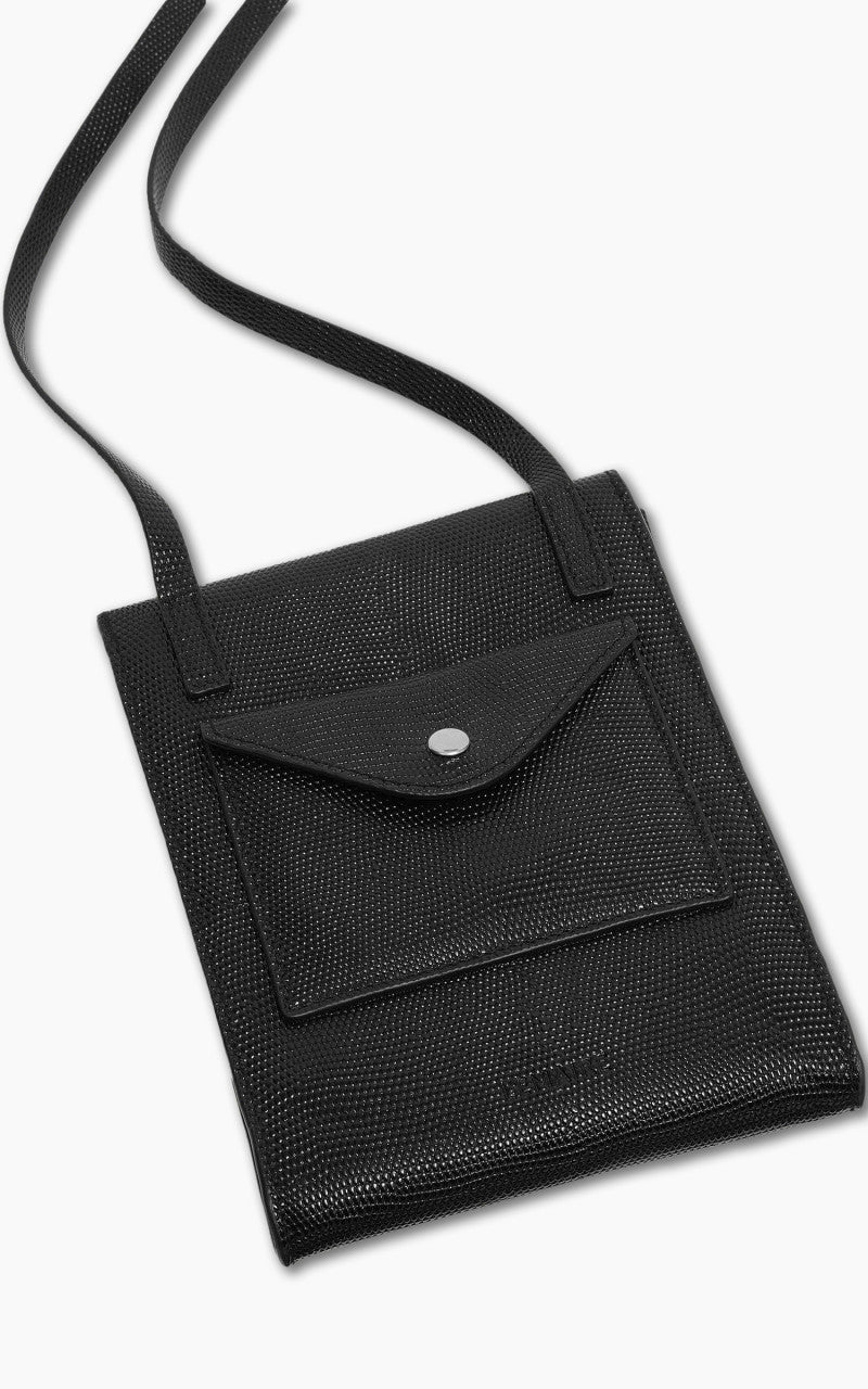 Lemaire Enveloppe With Strap Goat Leather Black