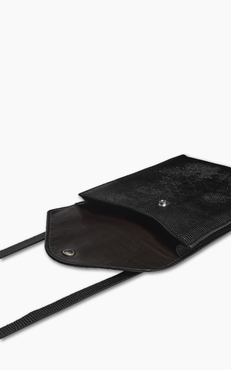 Lemaire Enveloppe With Strap Goat Leather Black