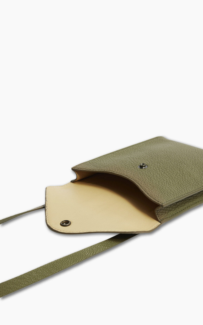 Lemaire Enveloppe With Strap Goat Leather Dusty Khaki