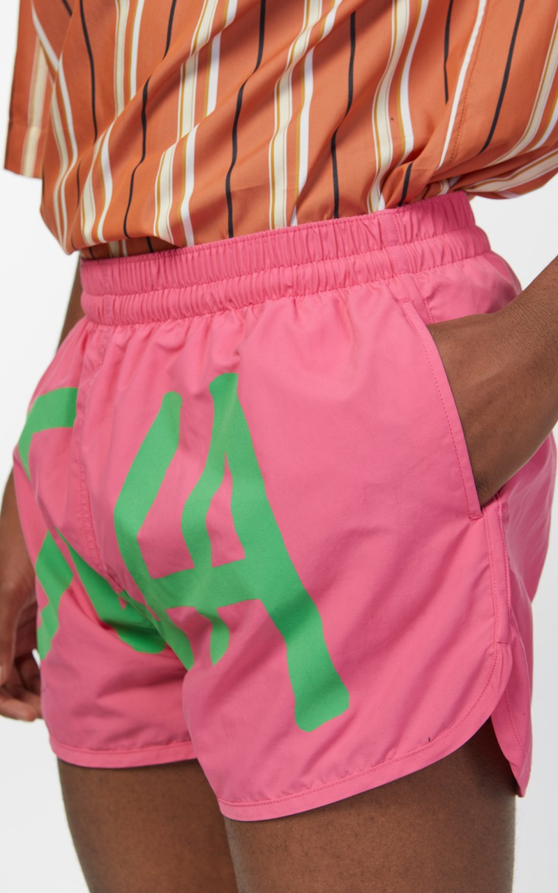 JW Anderson JWA Logo Swimshorts Pink/Green