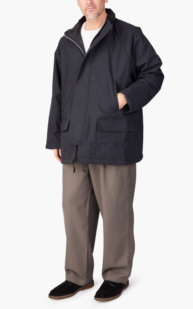 Still By Hand Padded Half Coat Black