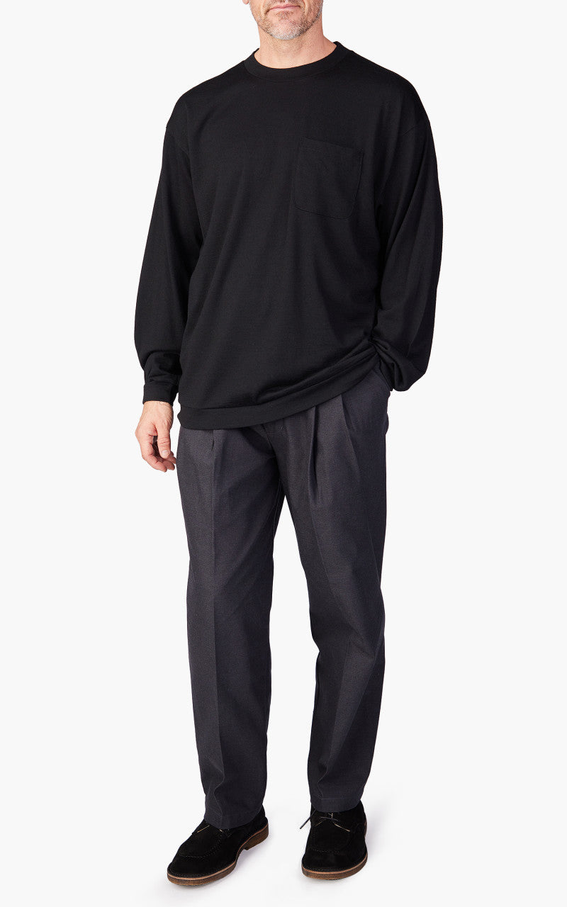 Still By Hand Washable Wool Long Sleeve Black