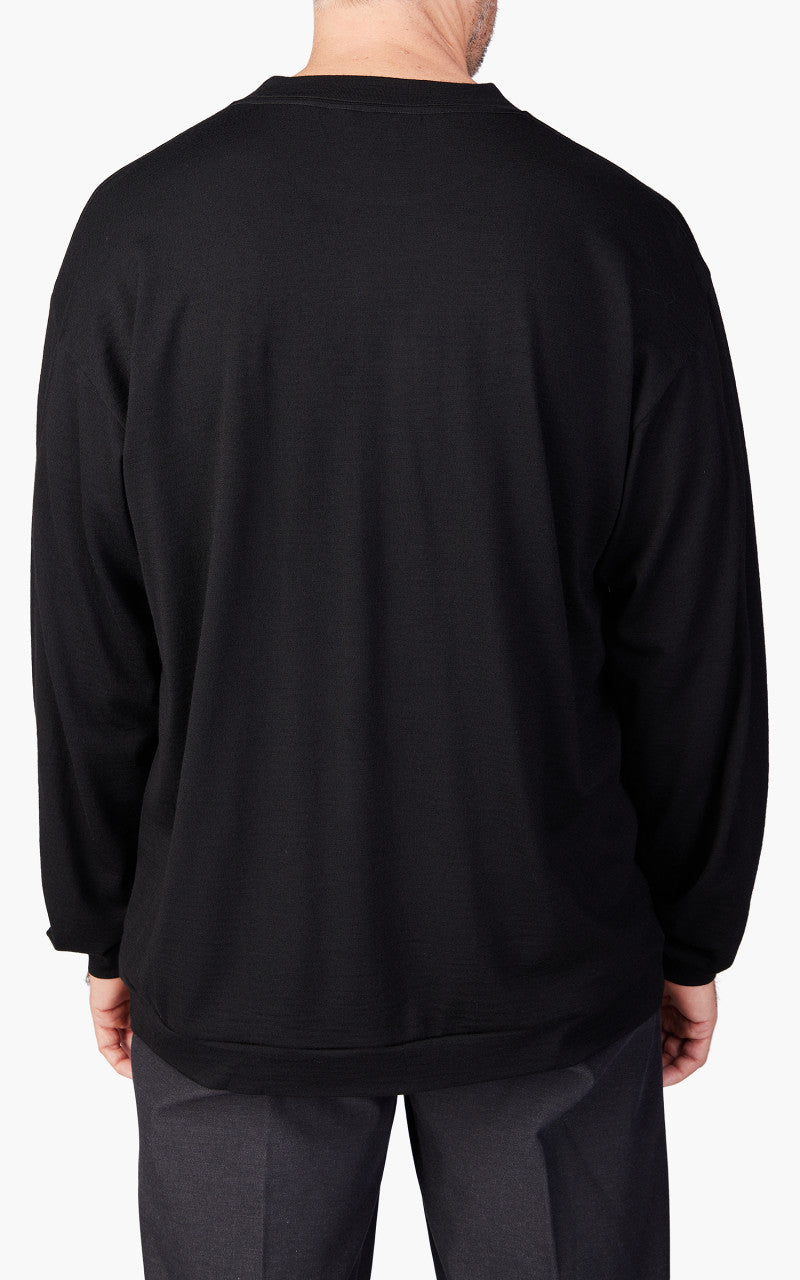 Still By Hand Washable Wool Long Sleeve Black