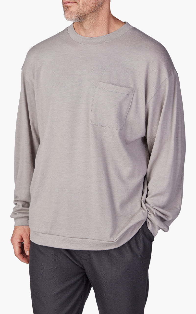 Still By Hand Washable Wool Long Sleeve Grey