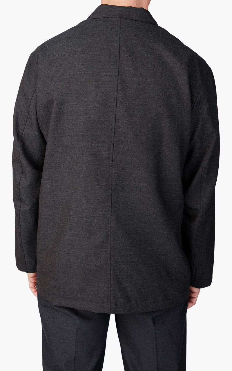 Still By Hand Relaxed Wool Jacket Charcoal