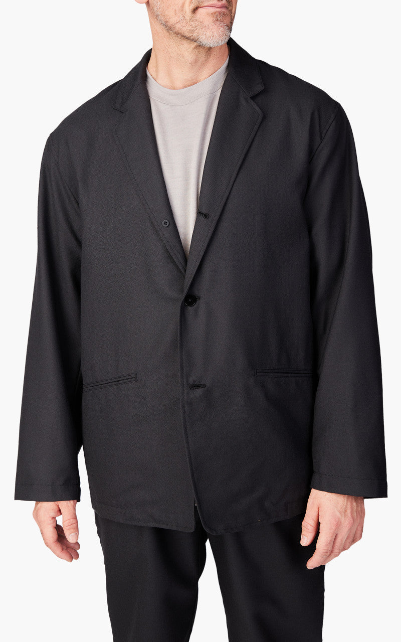 Still By Hand Relaxed Wool Jacket Ink Black