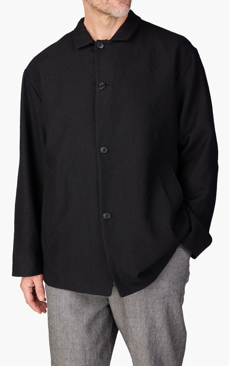 Still By Hand Shetland Wool Jacket Black