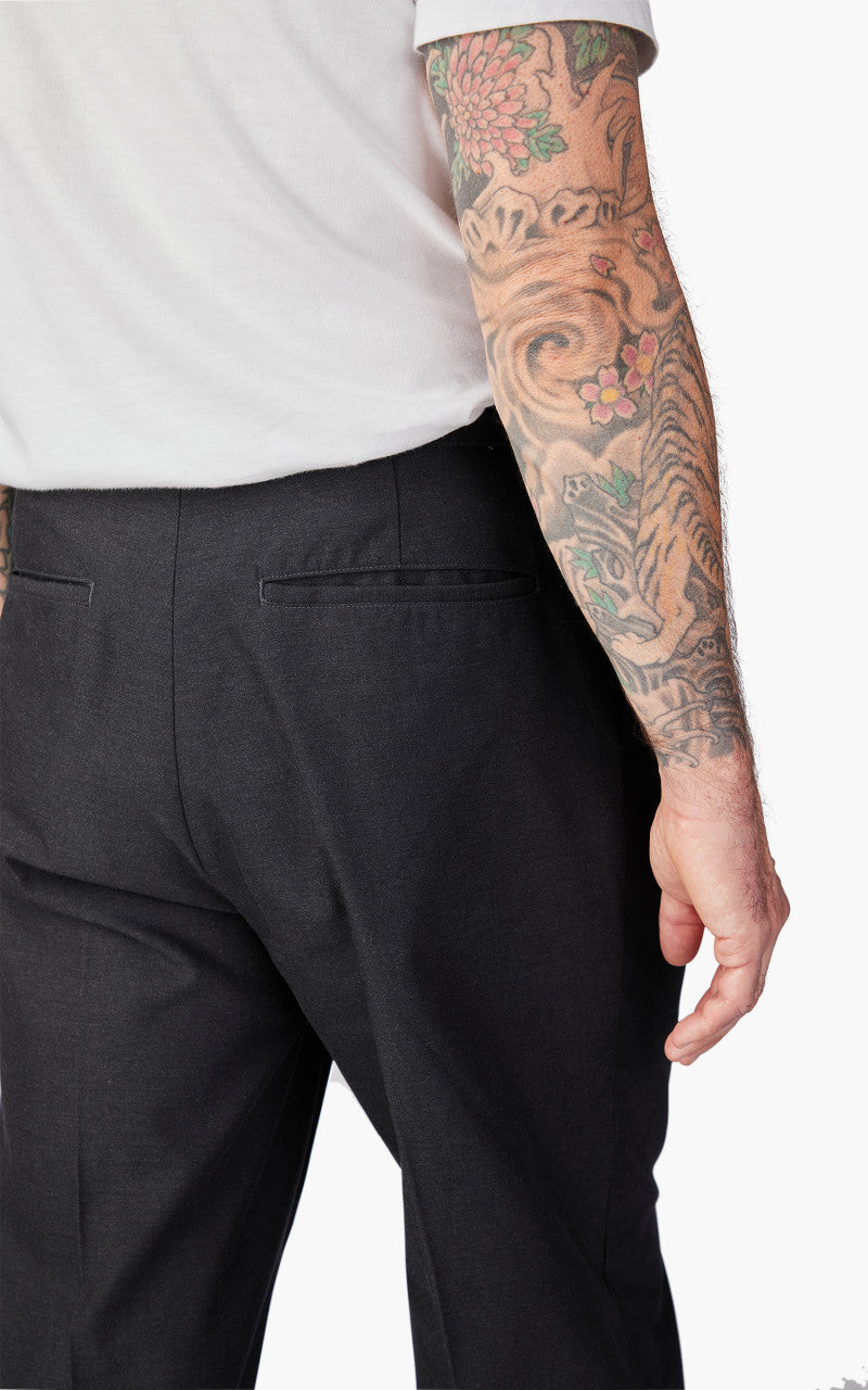 Still By Hand Deep Tuck Pressed Pant Charcoal