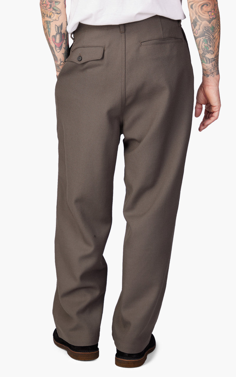 Still By Hand Wide Wool Pants Khaki Still By Hand Wide Wool Pants Khaki
