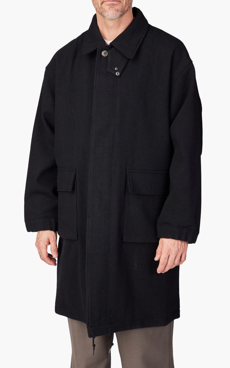 Still By Hand Tweed Fishtail Coat Black