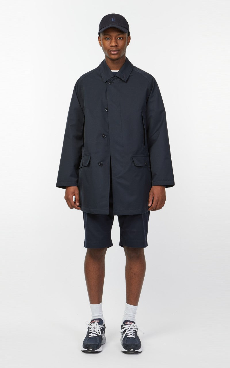 Nanamica 2L GORE-TEX Short Soutien Collar Coat Navy