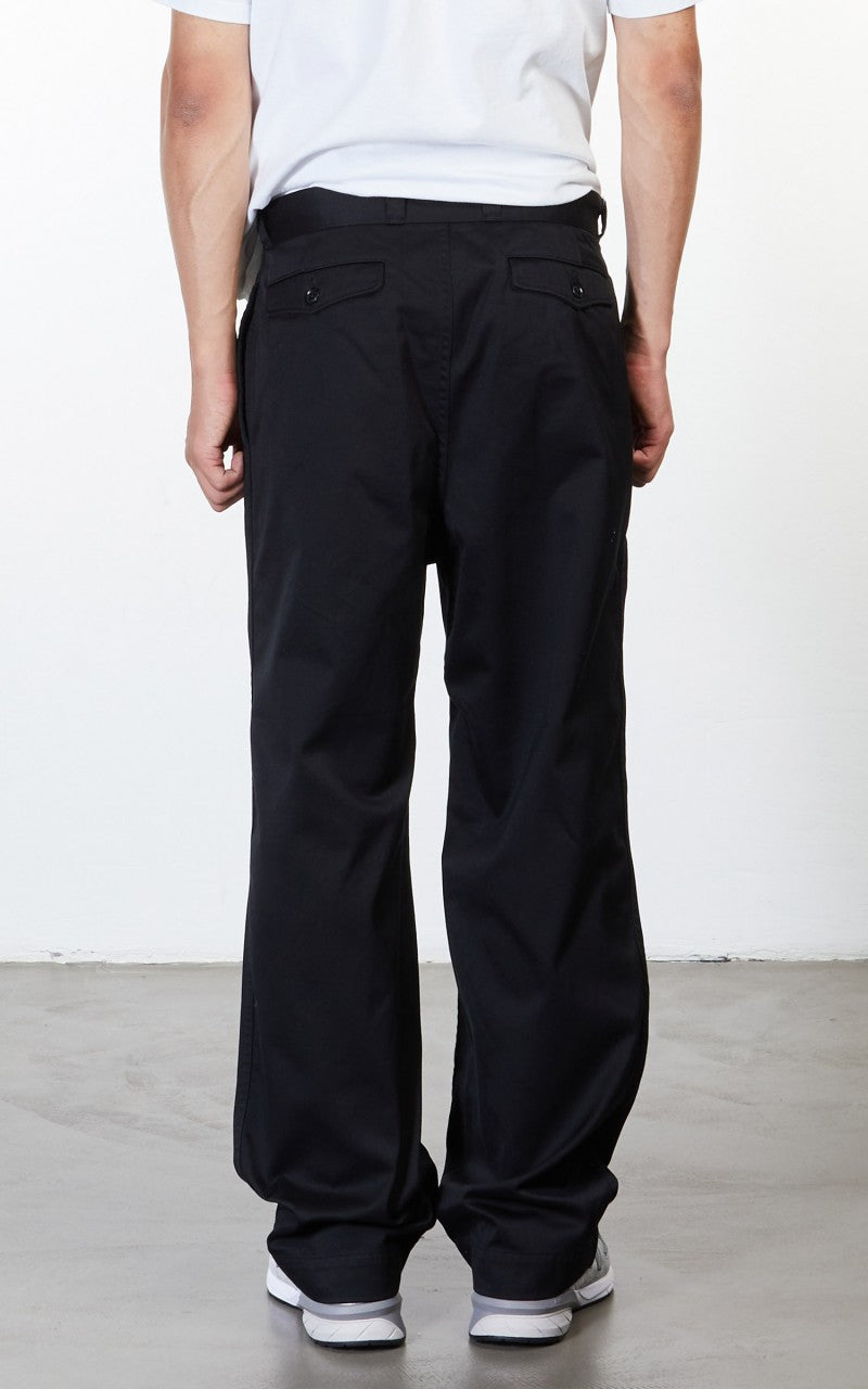 Nanamica Double Pleat Wide Chino Pants Black