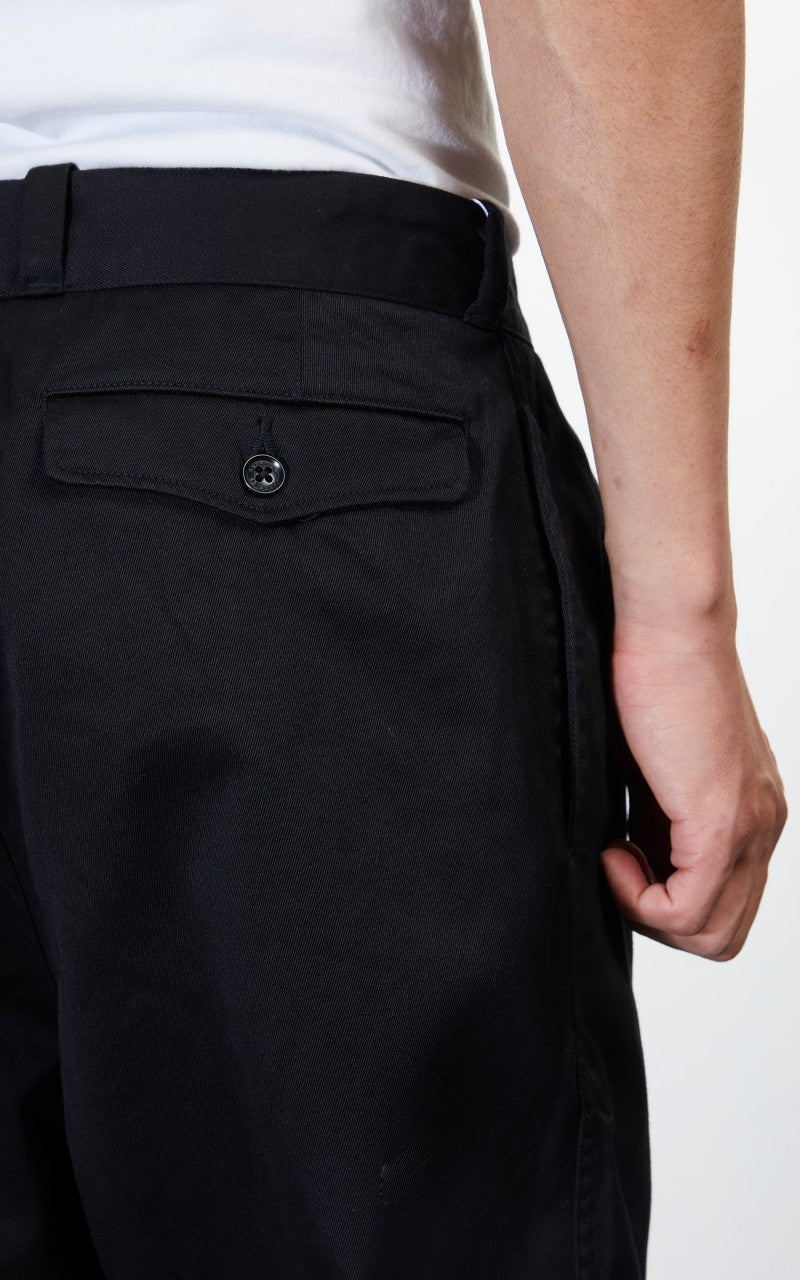 Nanamica Double Pleat Wide Chino Pants Black