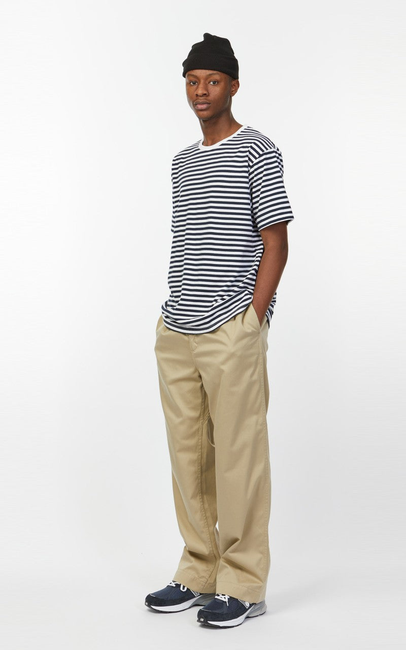 Nanamica Double Pleat Wide Chino Pants Khaki