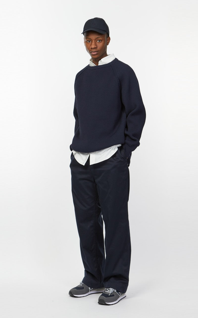 Nanamica Double Pleat Wide Chino Pants Navy