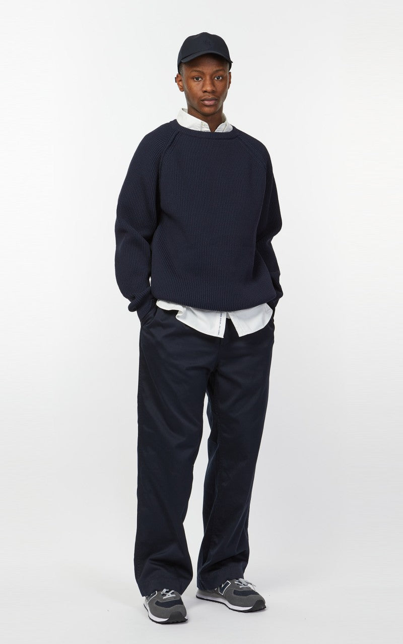 Nanamica Double Pleat Wide Chino Pants Navy
