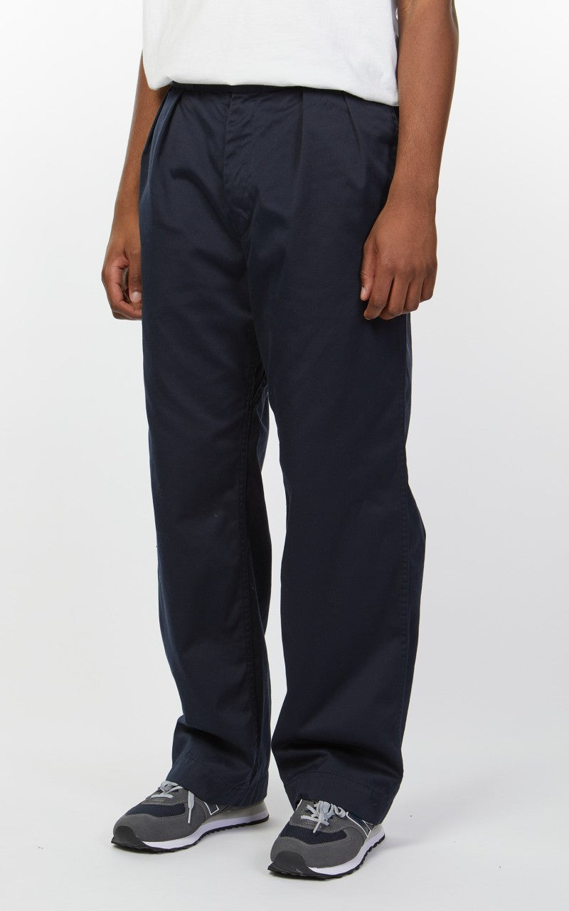 Nanamica Double Pleat Wide Chino Pants Navy