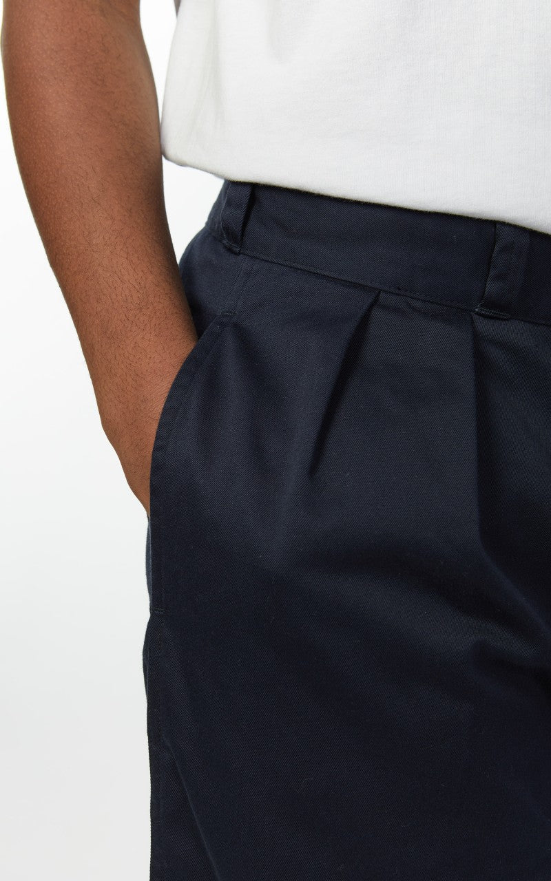 Nanamica Double Pleat Wide Chino Pants Navy