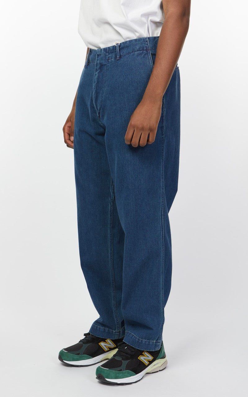 Nanamica Denim Wide Pants Indigo Bleach