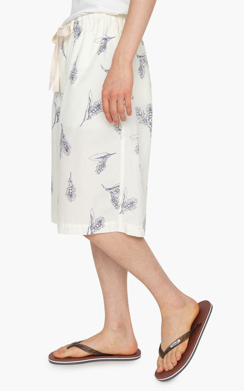 Nanamica Easy Shorts Ecru Botanical Print
