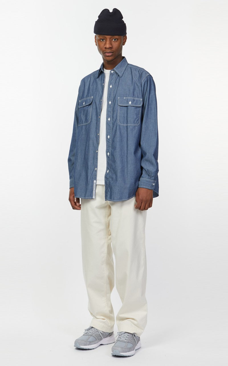 Nanamica Regular Collar Wind Shirt Indigo