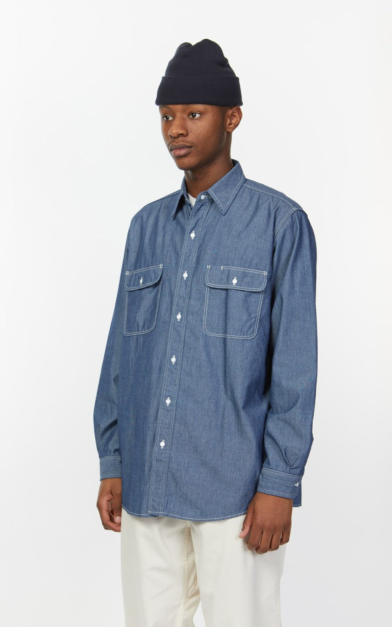 Nanamica Regular Collar Wind Shirt Indigo