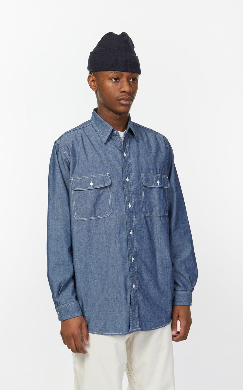 Nanamica Regular Collar Wind Shirt Indigo