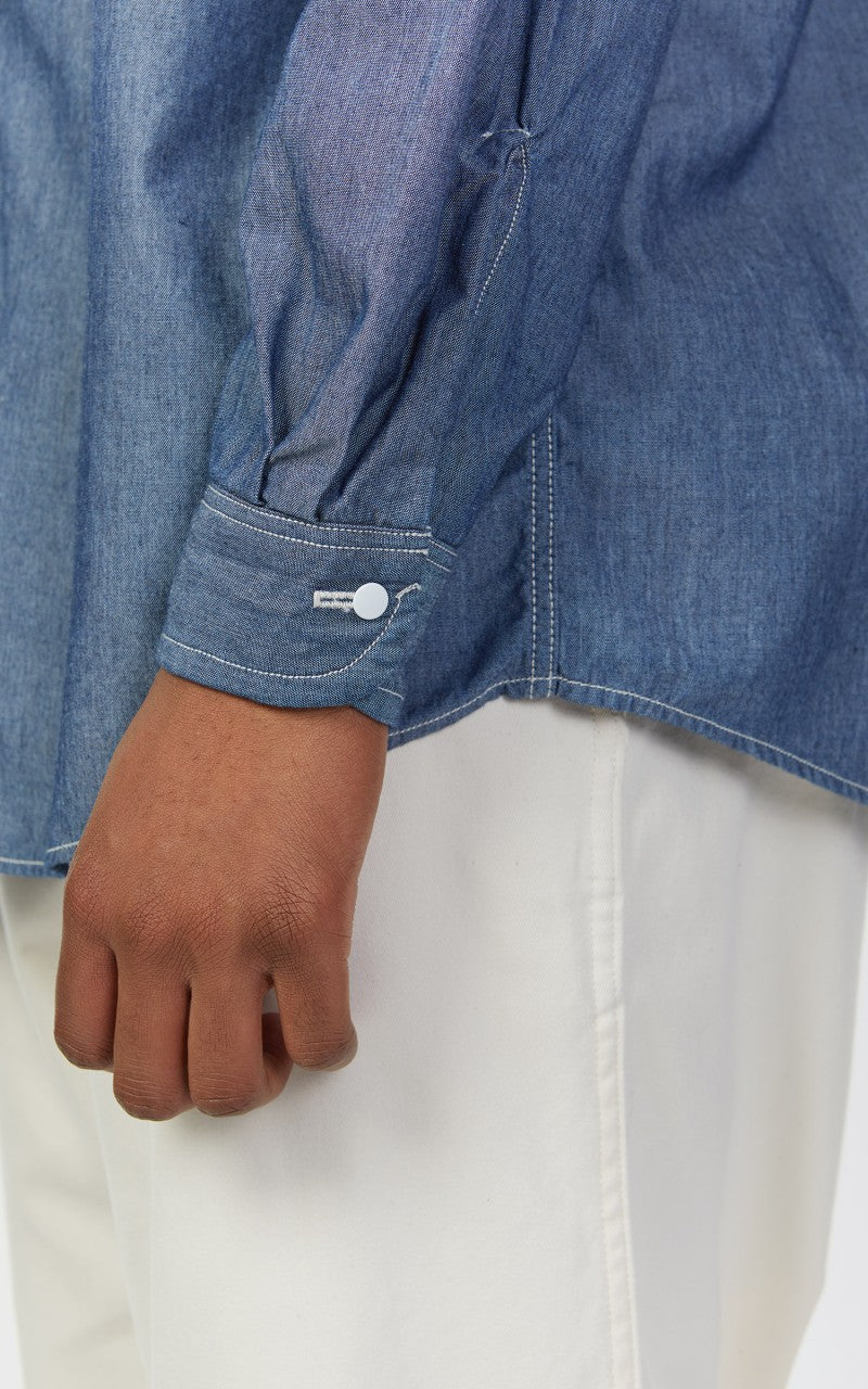 Nanamica Regular Collar Wind Shirt Indigo