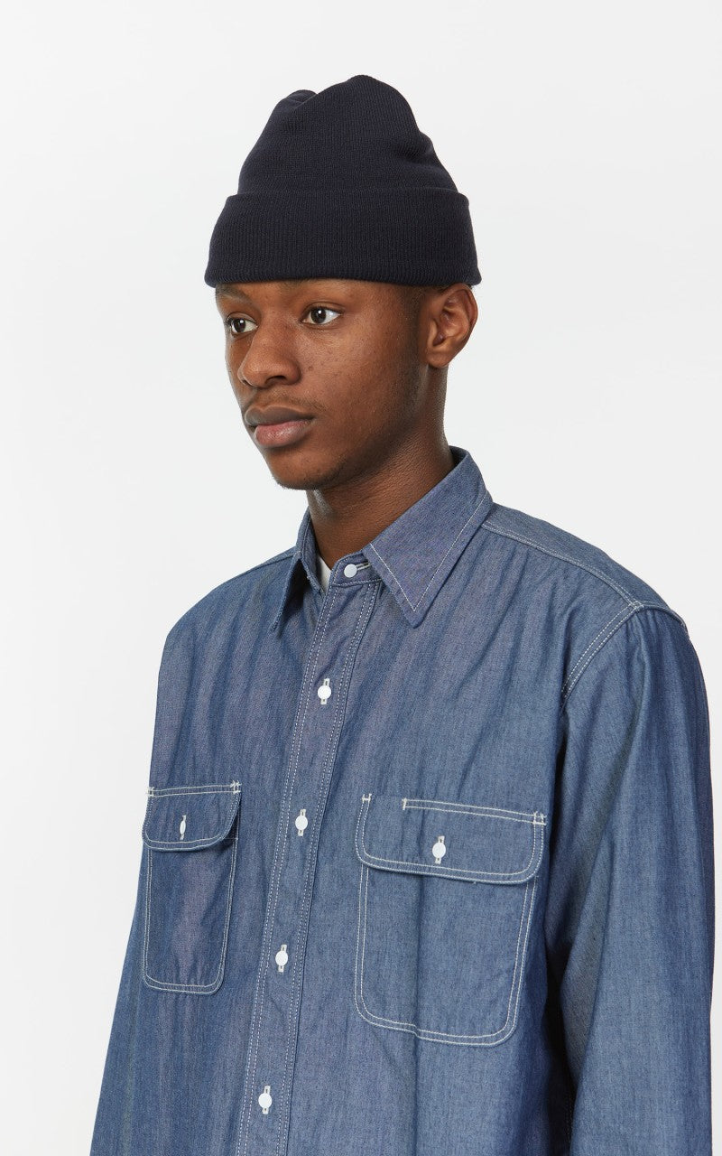 Nanamica Regular Collar Wind Shirt Indigo