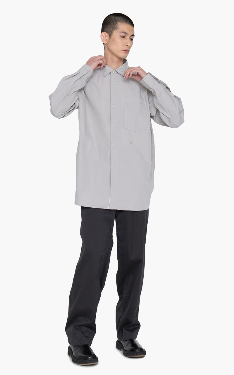 Nanamica Regular Collar Wind Shirt Light Grey