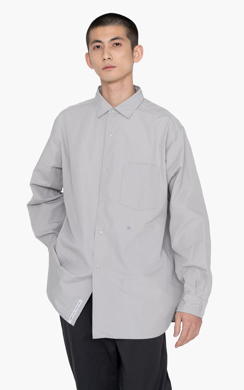 Nanamica Regular Collar Wind Shirt Light Grey