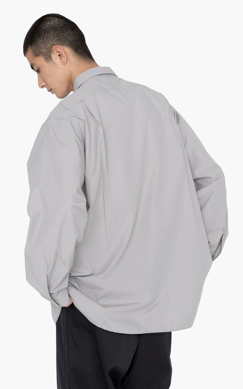 Nanamica Regular Collar Wind Shirt Light Grey
