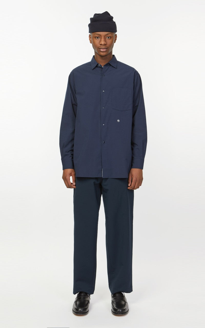 Nanamica Regular Collar Wind Shirt Dark Navy
