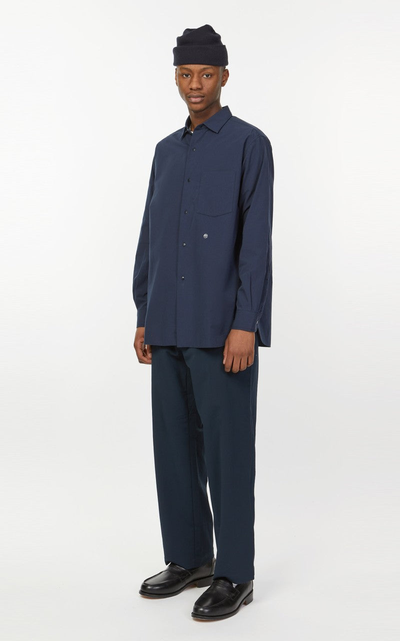 Nanamica Regular Collar Wind Shirt Dark Navy