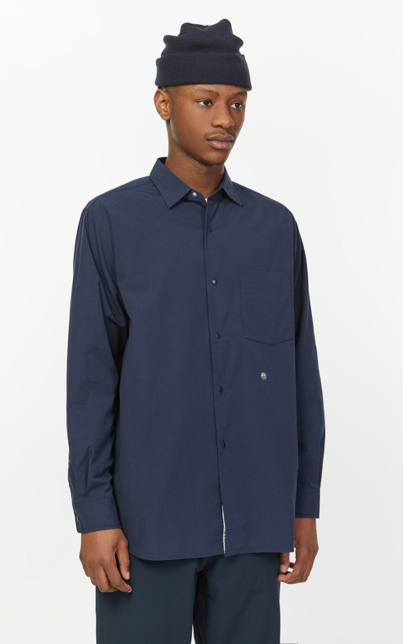 Nanamica Regular Collar Wind Shirt Dark Navy