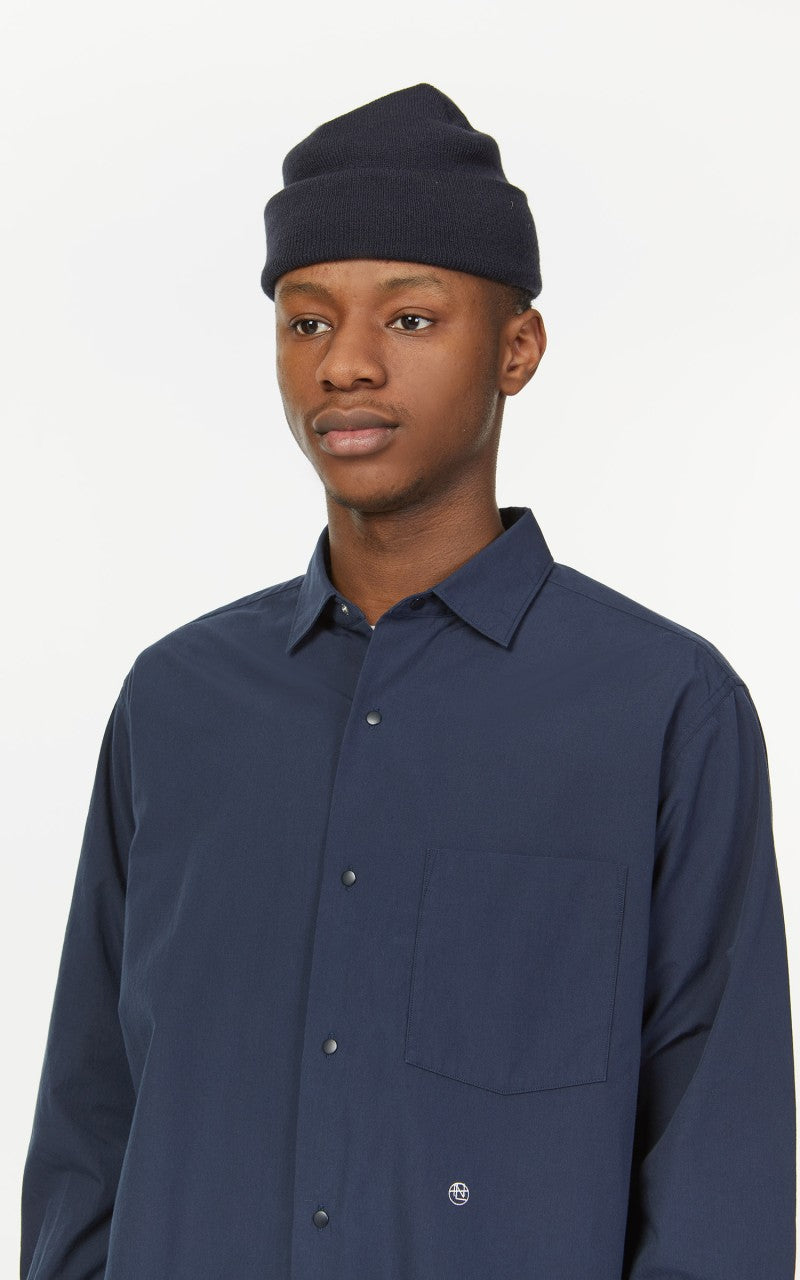 Nanamica Regular Collar Wind Shirt Dark Navy