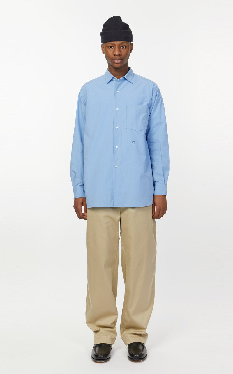 Nanamica Regular Collar Wind Shirt Sax