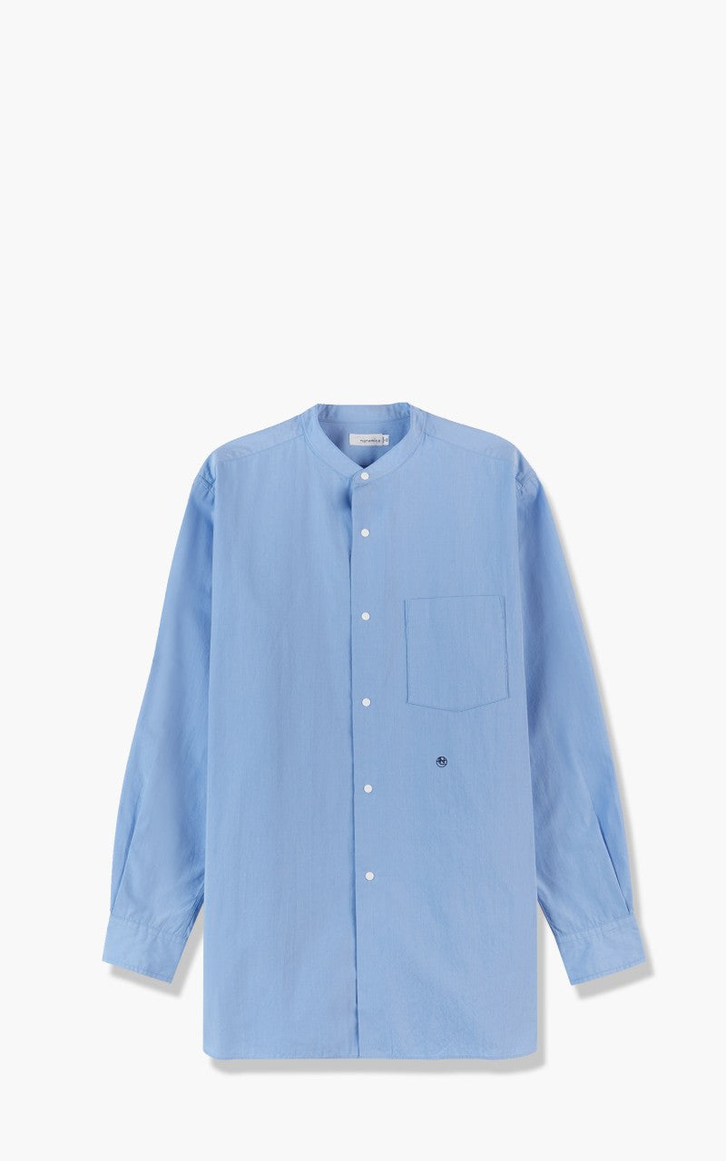 Nanamica Band Collar Wind Shirt Sax