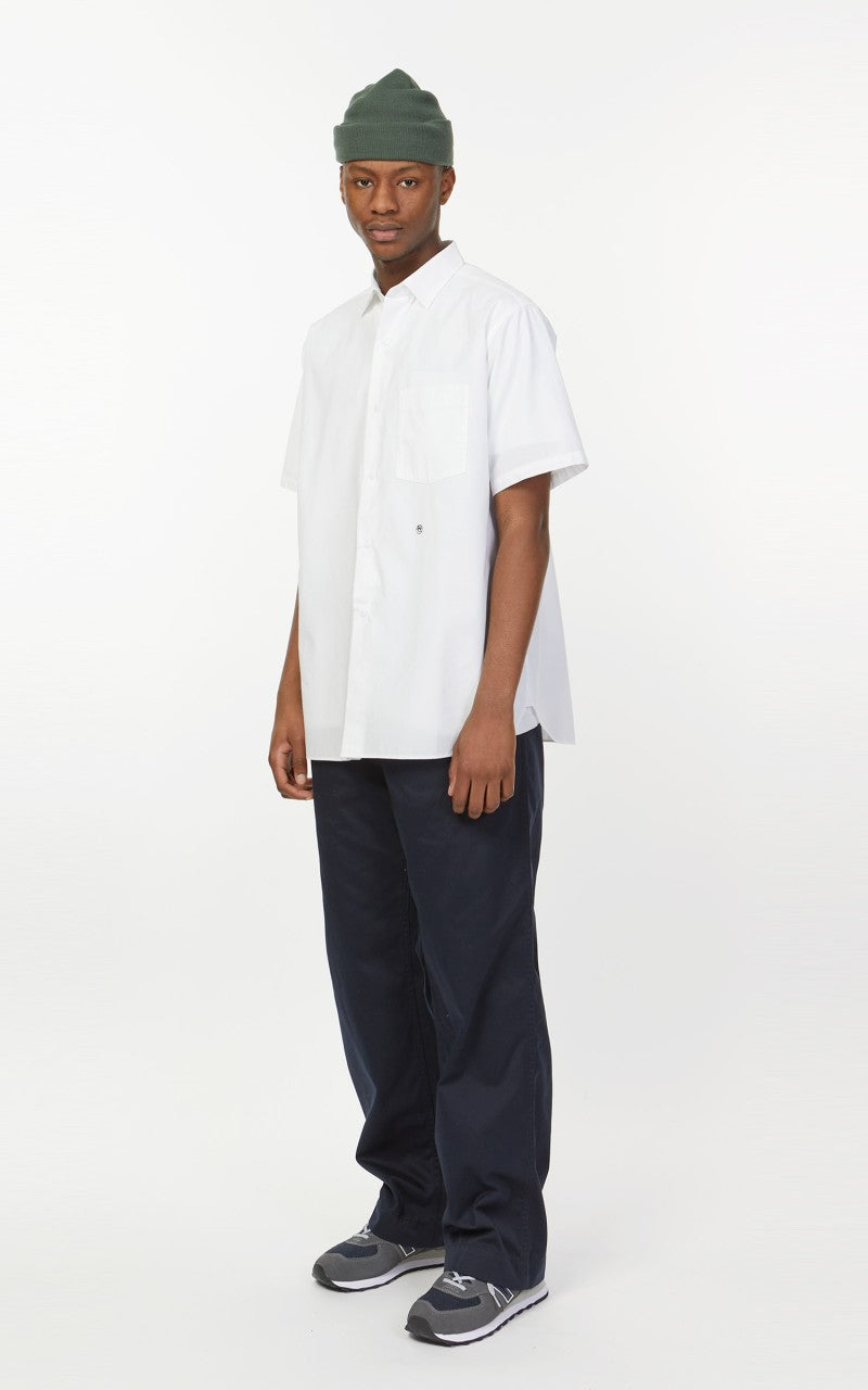 Nanamica Regular Collar Wind S/S Shirt Off White