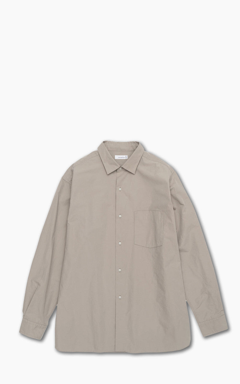 Nanamica Regular Collar Wind Shirt Light Taupe