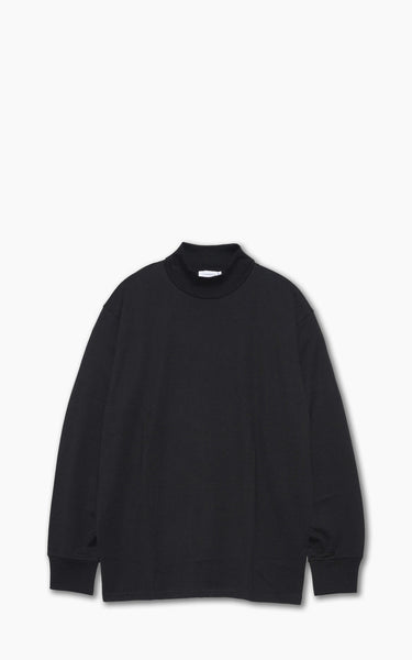 トップス nanamica L/S Mock Neck Tee Black Nanamica Mock Neck L/S Tee Black
