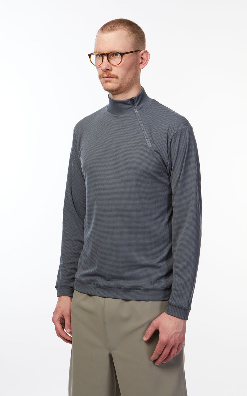 Snow Peak Pe Power Dry Half Zip Pullover Grey