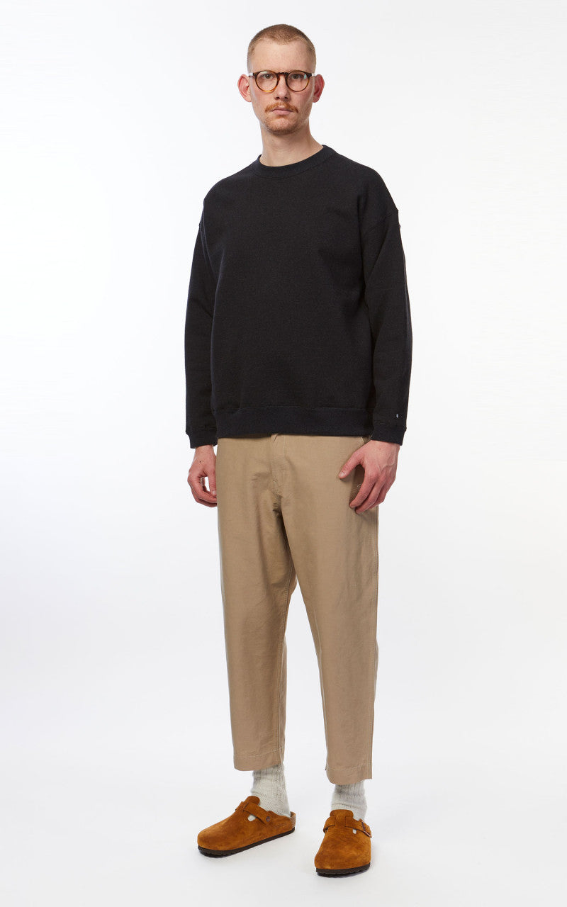 Snow Peak Recycled Cotton Sweat Crewneck Black