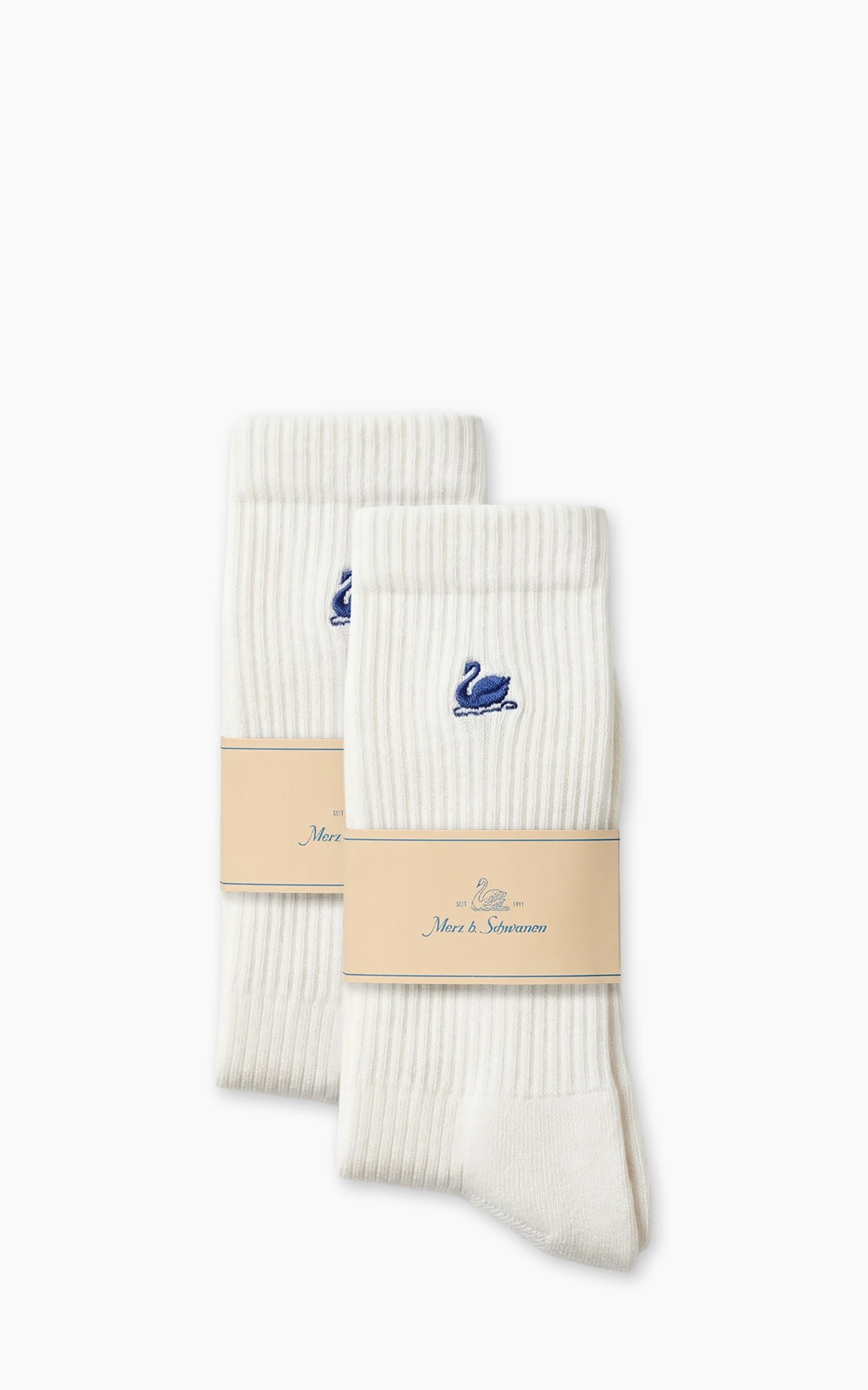 Merz b. Schwanen SWAN_SOCKS01 Classic Tennis Socks 2-Pack White