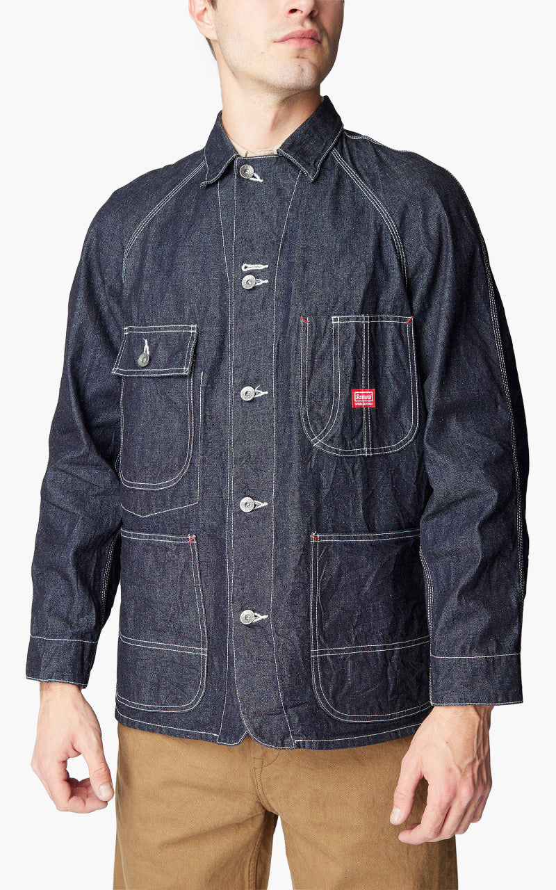 Samurai Jeans HJCA-D10oz Chore Jacket Selvedge Pure Indigo 10oz