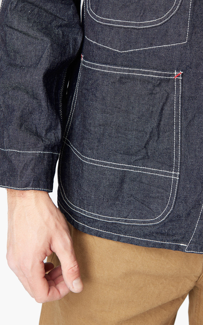 Samurai Jeans HJCA-D10oz Chore Jacket Selvedge Pure Indigo 10oz