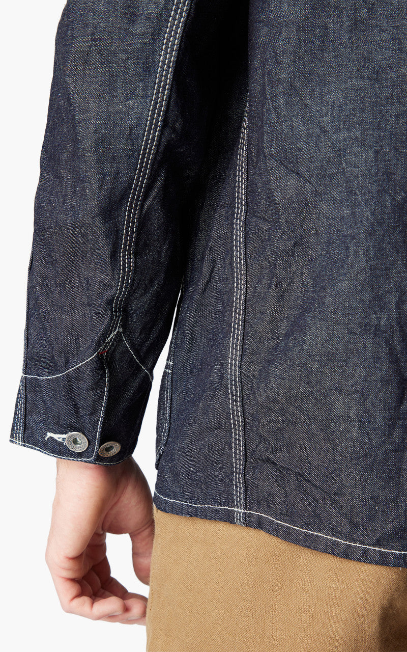 Samurai Jeans HJCA-D10oz Chore Jacket Selvedge Pure Indigo 10oz