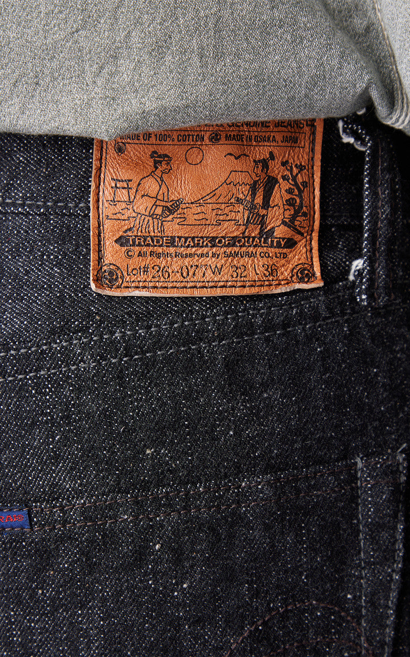 Samurai Jeans S5000BK II Zero Straight Fit Jeans Black 17oz