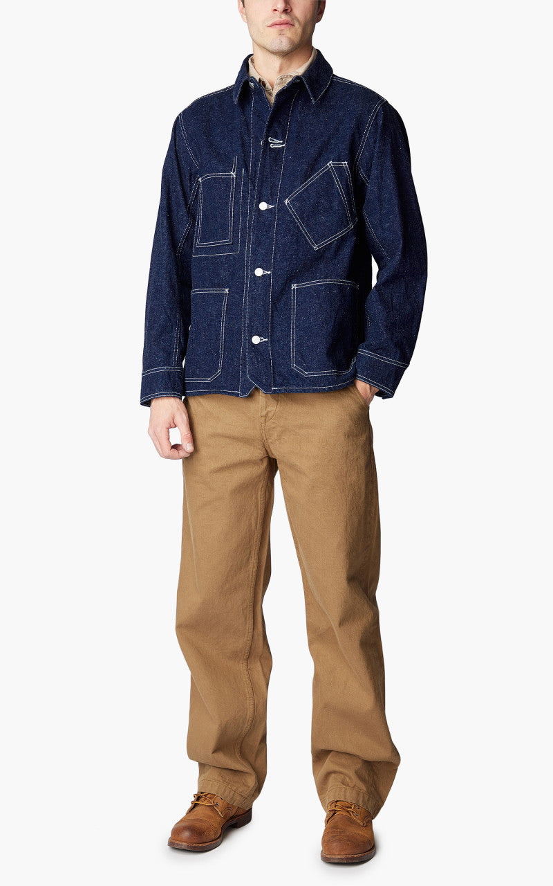 ウェア shoujin Samurai Jeans S50CV-SC01 Chore Jacket Selvedge Indigo 10oz